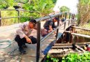Proyek Pembangunan Jembatan Presisi Tahap II yang menghubungkan Desa Pangkalan Terap dengan Desa Kuala Panduk, Kecamatan Teluk Meranti, Kabupaten Pelalawan, kini memasuki babak akhir. Hingga Sabtu (2/5/2026), progres fisik jembatan tersebut dilaporkan telah mencapai 80 persen. (Foto: Humas Polsek Teluk Meranti)