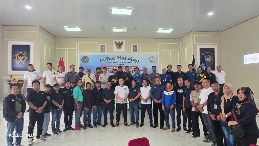 Lembaga Pemasyarakatan (Lapas) Kelas IIB Muara Enim menggelar kegiatan Coffee Morning bersama insan pers Kabupaten Muara Enim pada Sabtu (2/5/2026). (Foto: Lapas Muara Enim)