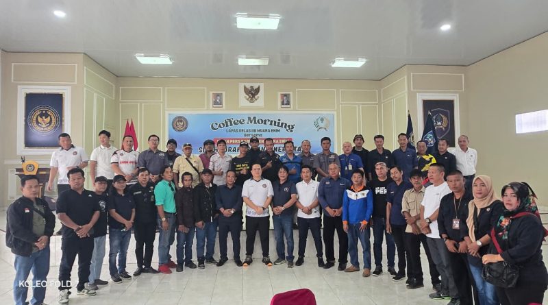 Lembaga Pemasyarakatan (Lapas) Kelas IIB Muara Enim menggelar kegiatan Coffee Morning bersama insan pers Kabupaten Muara Enim pada Sabtu (2/5/2026). (Foto: Lapas Muara Enim)