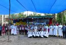 Umat Katolik Se-Rayon Asahan merayakan Pesta Paskah dengan penuh sukacita di Gereja Katolik St. Markus Adian Baja, Desa Meranti Timur, Kabupaten Toba, Minggu (3/5/2026). (Foto: Pemkab Toba)