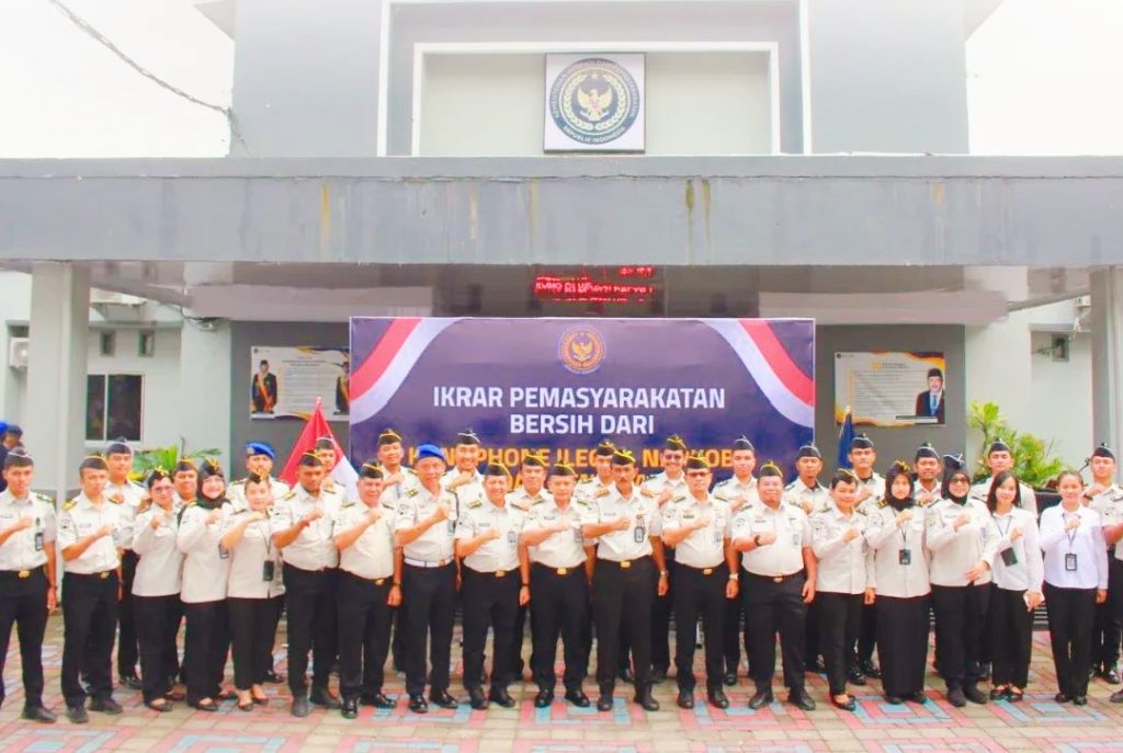 Kantor Wilayah Direktorat Jenderal Pemasyarakatan (Kanwil Ditjenpas) Riau resmi menggelar kegiatan Ikrar Pemasyarakatan Bersih pada Jumat (8/5/2026). (Foto: Humas Ditjenpas Riau)