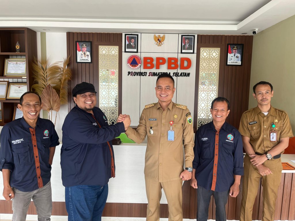 Pengurus Wilayah Ikatan Wartawan Online (PW IWO) Provinsi Sumatera Selatan menggelar audiensi strategis dengan Badan Penanggulangan Bencana Daerah (BPBD) Provinsi Sumsel pada Senin (11/5/2026). (Foto: IST/Heri Susanto)
