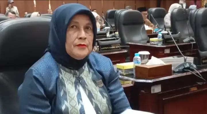Anggota Komisi V DPRD Sumatera Barat, Hj. Endarmy, menyoroti kondisi Jembatan Anduriang di Kayu Tanam yang masih terbengkalai, Senin (11/5/2026). (Foto: IST/Novrianto)