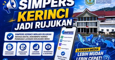 Inovasi digital berupa aplikasi SIMPERS (Sistem Informasi Manajemen Pers) milik Dinas Komunikasi dan Informatika (Diskominfo) Kabupaten Kerinci sukses menarik perhatian. (Foto: Kominfo Kerinci)