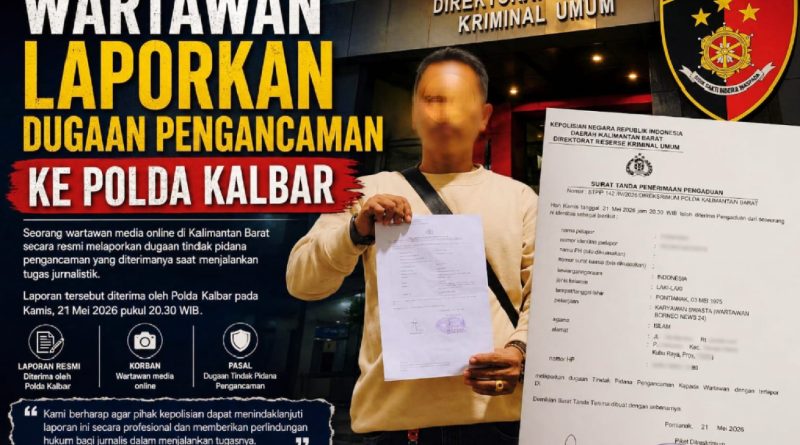 Kasus dugaan penggelapan mobil rental di Kota Pontianak kini bergulir panas. Setelah kasusnya resmi dilaporkan ke Polda Kalimantan Barat, seorang jurnalis yang mempublikasikan perkara ini mengaku bahwa keluarganya mendapat ancaman serius dari terduga pelaku, Jumat (22/5/2026). (Foto: Toby)