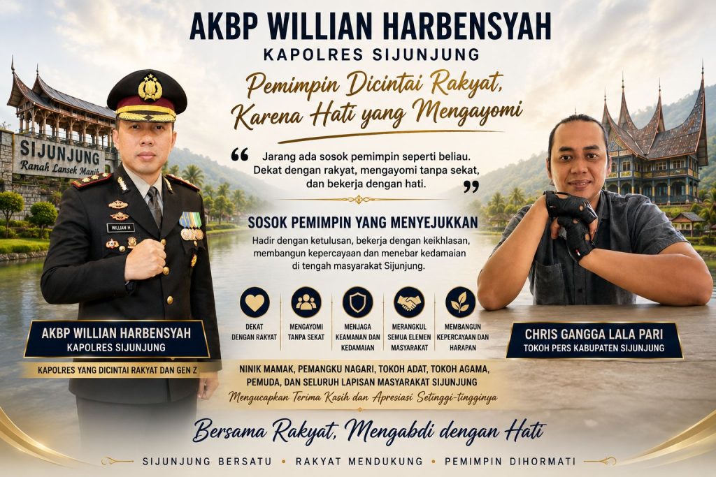 Gelombang dukungan masyarakat kepada AKBP Willian Harbensyah semakin kuat dan meluas di berbagai kalangan Kabupaten Sijunjung. (Foto: Chris Gangga Lala Pari)