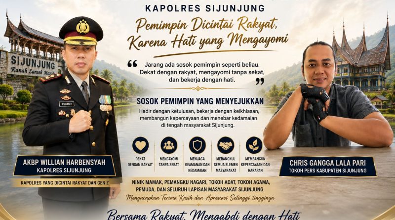 Gelombang dukungan masyarakat kepada AKBP Willian Harbensyah semakin kuat dan meluas di berbagai kalangan Kabupaten Sijunjung. (Foto: Chris Gangga Lala Pari)