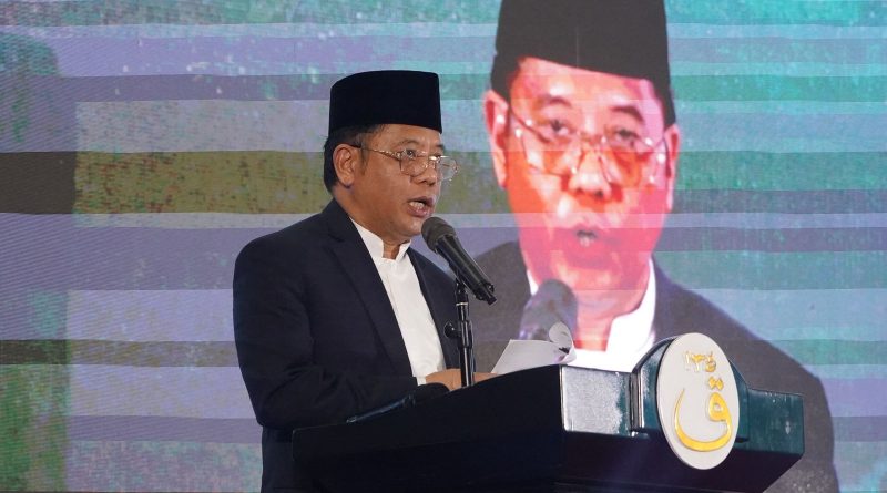 Sekretaris Jenderal Kementerian Agama (Kemenag), Kamaruddin Amin, menegaskan bahwa forum akbar ini mengemban misi yang jauh lebih besar dari sekadar kompetisi seni baca Al-Qur'an, Sabtu (23/5/2026). (Foto: Kemenag RI)