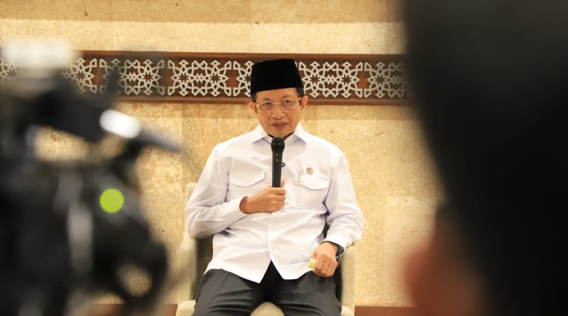 Menteri Agama sekaligus Imam Besar Masjid Istiqlal, Nasaruddin Umar, menyebut pelaksanaan ibadah Iduladha di masjid terbesar di Indonesia ini telah memiliki standar yang sangat tinggi. Termasuk Iduladha di Istiqlal memiliki standar tersendiri karena menjadi model bagi masyarakat Indonesia bahkan Asia Tenggara, di Masjid Istiqlal, Jakarta, Senin (25/5/2026). (Foto: Kemenag RI)