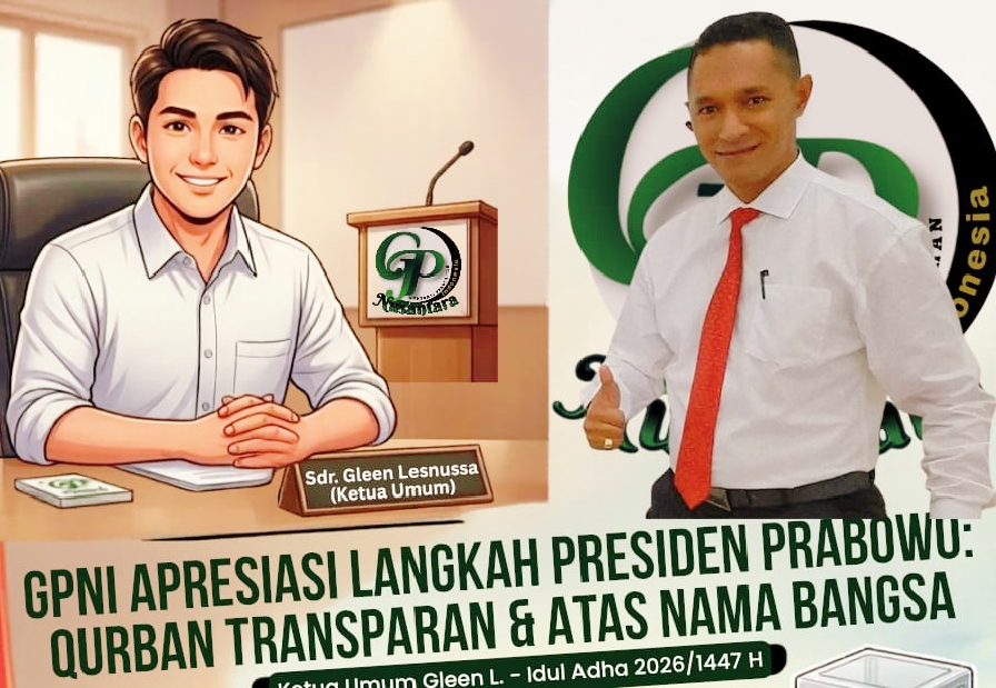 Ormas Generasi Perubahan Nusantara Indonesia (GPNI) melayangkan apresiasi tinggi atas langkah Presiden RI Prabowo Subianto yang menyalurkan hewan kurban dalam jumlah besar dalam menyambut Hari Raya Iduladha 1447 Hijriah, Rabu (27/5/2026). (Foto: Humas GPNI)