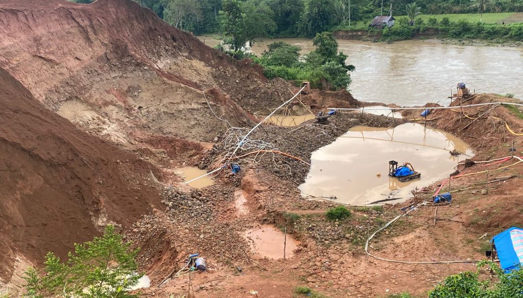 Lokasi salah satu tambang illegal di Sumatra Barat. (Foto: Dok. MZK News)