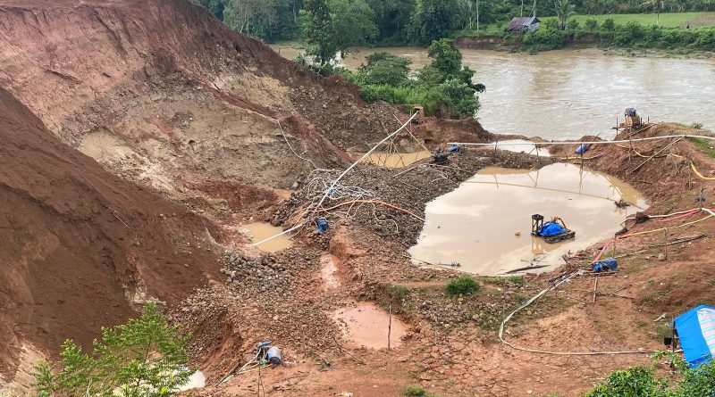 Lokasi salah satu tambang illegal di Sumatra Barat. (Foto: Dok. MZK News)