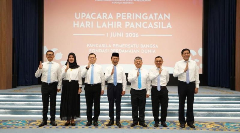 Upacara Peringatan Hari Lahir Pancasila Tahun 2026 yang digelar oleh Kementerian Koordinator Bidang Perekonomian yang bertema “Pancasila Pemersatu Bangsa, Fondasi Perdamaian Dunia” yang dipusatkan di Graha Sawala, Jakarta, Senin (1/6/2026). (Foto: Kemenko Perekonomian RI)