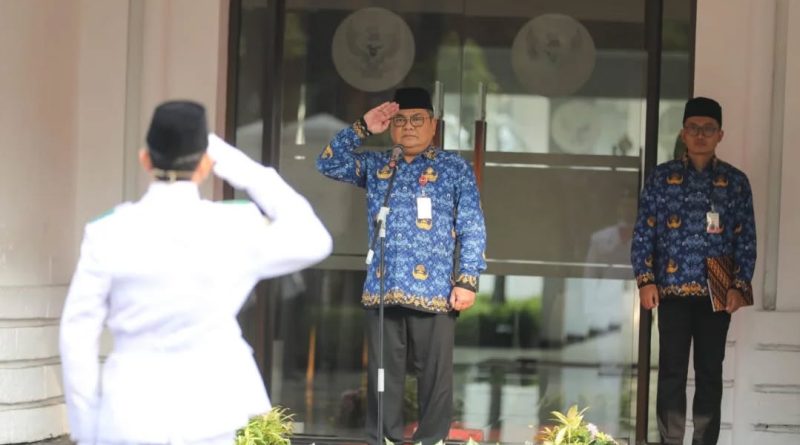 Kementerian Koordinator Bidang Pembangunan Manusia dan Kebudayaan (Kemenko PMK) menggelar Upacara Peringatan Hari Lahir Pancasila Tahun 2026 di Halaman Utama Kantor Kemenko PMK, Jakarta, Senin (1/6/2026). (Foto: Kemenko PMK RI)