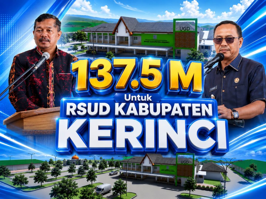 Kabar gembira datang bagi masyarakat Kabupaten Kerinci, Jambi. Proses lelang proyek raksasa pembangunan dan renovasi Rumah Sakit Umum Daerah (RSUD) Kabupaten Kerinci resmi menetapkan pemenang kontrak utama. (Foto: IST/Dewi Yulianti)