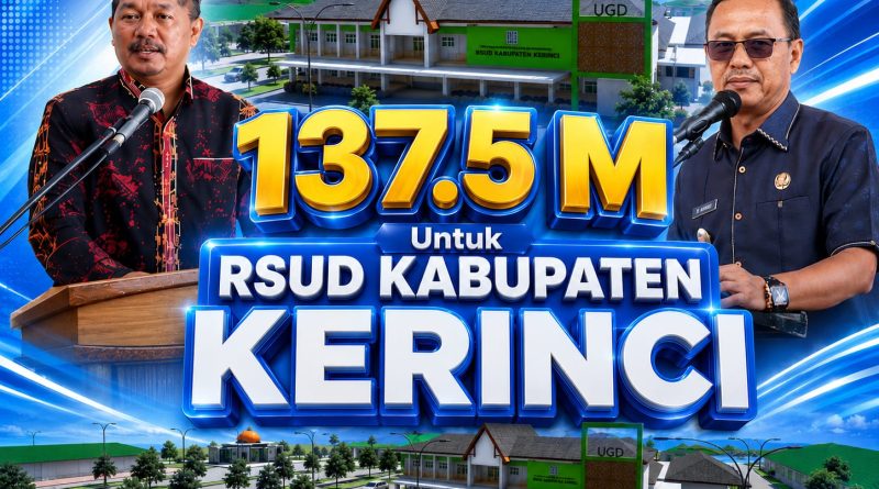 Kabar gembira datang bagi masyarakat Kabupaten Kerinci, Jambi. Proses lelang proyek raksasa pembangunan dan renovasi Rumah Sakit Umum Daerah (RSUD) Kabupaten Kerinci resmi menetapkan pemenang kontrak utama. (Foto: IST/Dewi Yulianti)
