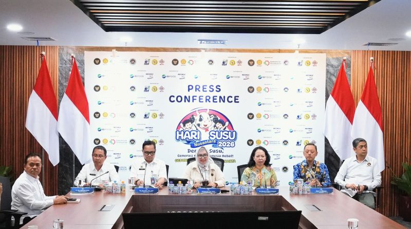 Indonesia menggelar peringatan Hari Susu Nusantara (HSN) 2026 bertema “Dengan Susu, Generasi Kuat, Indonesia Hebat” yang diluncurkan melalui konferensi pers resmi di Gedung Graha Mandiri Lantai 3, Kantor Kementerian Koordinator Bidang Pangan RI, Jakarta, Selasa (2/6/2026). (Foto: Kemenko Pangan RI)