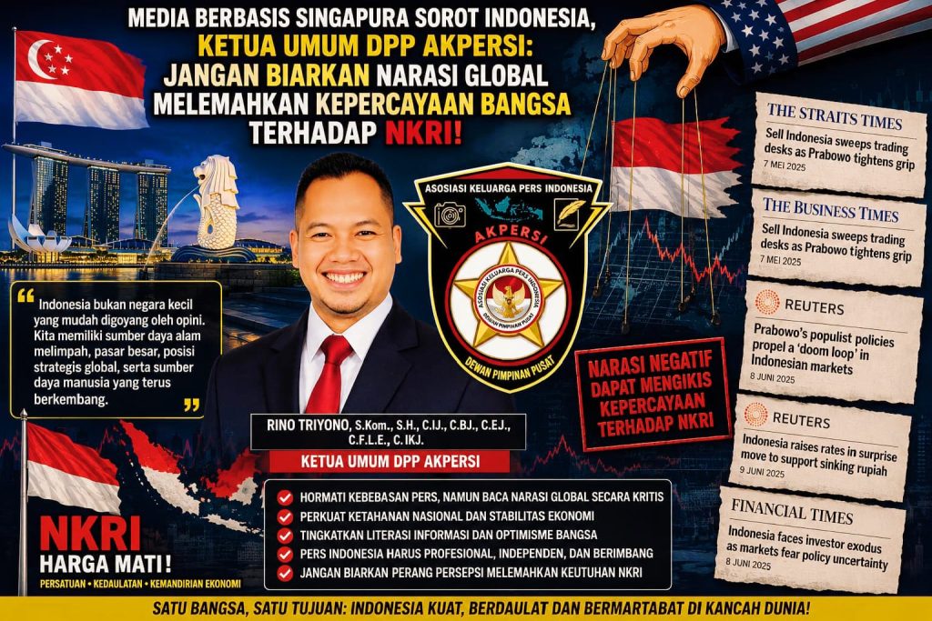 Ketua Umum Dewan Pimpinan Pusat Asosiasi Pengusaha Komoditas Ekspor Indonesia (DPP AKPERSI), Rino Triyono, meminta seluruh lapisan masyarakat untuk tetap tenang namun waspada dalam mencerna draf informasi finansial yang dirilis oleh jaringan pers asing., Rabu (10/6/2026). (Foto: DPP AKPERSI)