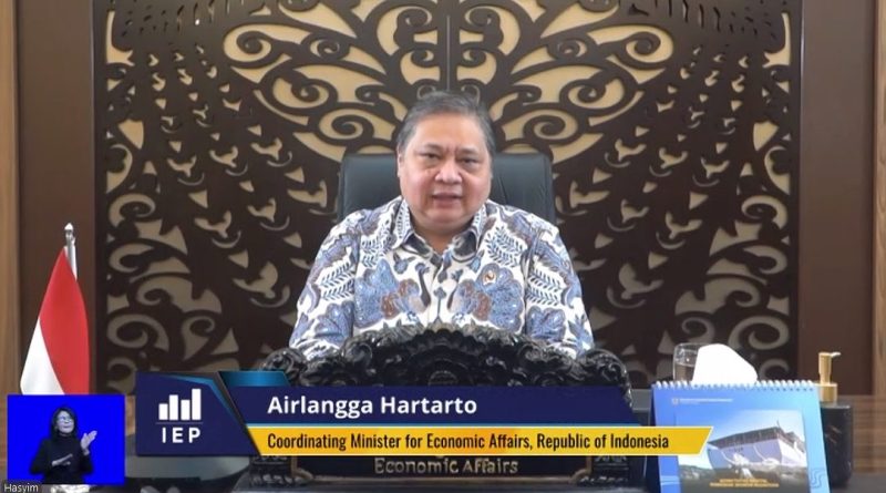 Menko Airlangga saat hadir secara virtual dalam acara peluncuran laporan World Bank Indonesia Economic Prospects (IEP) edisi Juni 2026, Kamis (11/6/2026). (Foto: Kemenko Perekonomian RI)