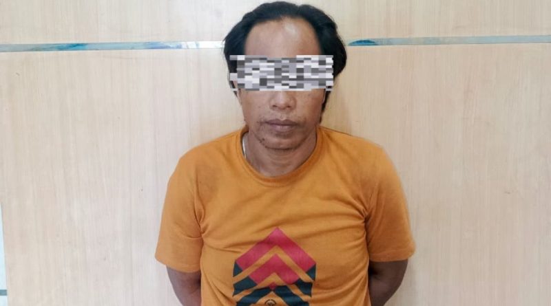 Pelaku curanmor NSR (48) di belakang Gereja GKE Sinta Asi, Jalan Ais Nasution, Kelurahan Melayu. (Foto: IST/ Carli Silitonga)