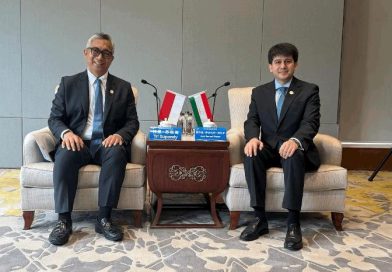 Direktur Jenderal Ketahanan, Perwilayahan, dan Akses Industri Internasional (KPAII) Kemenperin, Tri Supondy, bertemu langsung dengan Wakil Menteri Perindustrian dan Teknologi Baru Republik Tajikistan, Aziz Nazar. (Foto: Kemenperin RI)