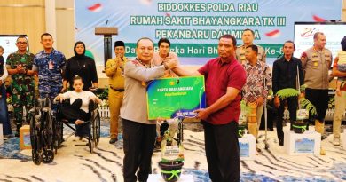 Puncak Bakti Kesehatan dalam rangka menyambut Hari Ulang Tahun (HUT) Bhayangkara ke-80 ini dipusatkan di Grand Central Hotel Pekanbaru, Selasa (23/6/2026). (Foto: Humas Polda Riau)