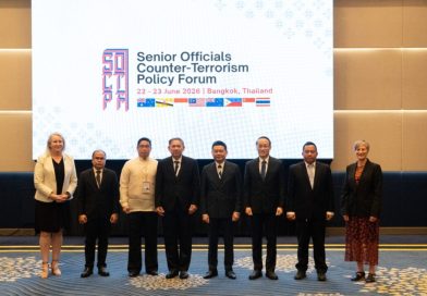 Delegasi Indonesia dalam The Senior Officials Counter-Terrorism Policy Forum (SOCTPF) dipimpin langsung oleh Asisten Deputi Koordinasi Kerja Sama Pasifik, Oseania, dan Afrika Kemenko Polkam, Parimeng, selaku Head of Delegation di Bangkok, Selasa (23/6/2026). (Foto: Kemenko Polkam RI)