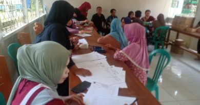 Pemerintah Desa Muara Wakat memfasilitasi pelaksanaan kegiatan Pos Binaan Terpadu (Posbindu) PTM guna memastikan kebugaran fisik warganya. (Foto: IST/Carli Silitonga)
