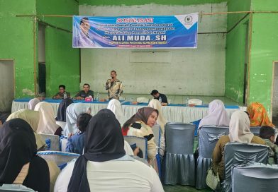 Anggota DPRD Provinsi Sumatera Barat, Ali Muda, S.H., menggelar sosialisasi Peraturan Daerah (Perda) Sumbar Nomor 8 Tahun 2021 tentang Pemberdayaan Masyarakat dan Pemerintahan Nagari di Gedung Pertemuan Kuamang Alai Ujung Gading, Kecamatan Lembah Melintang, Kabupaten Pasaman Barat, Minggu (9/8/2026). (Foto: IST/Novrianto)