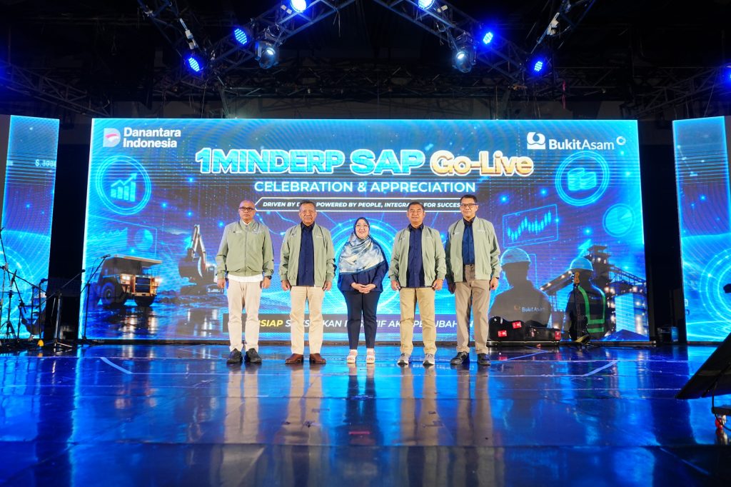 PT Bukit Asam Tbk (PTBA) terus memperkuat transformasi digital perusahaan melalui implementasi sistem 1MINDER SAP di Tanjung Enim, Rabu (19/8/2026). (Foto: Humas PTBA)