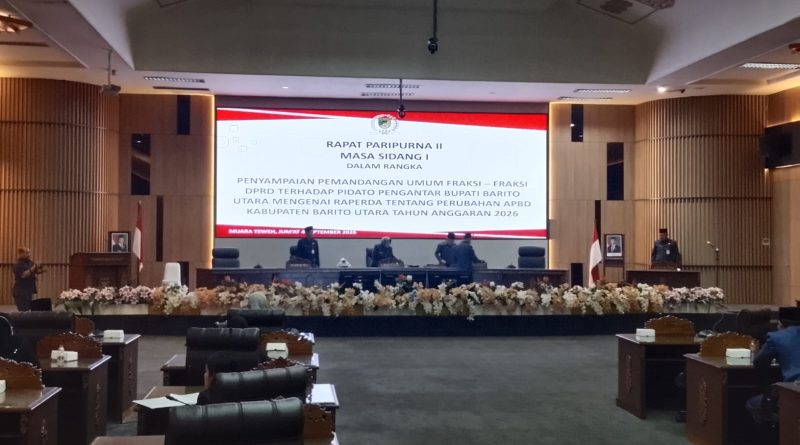 Dewan Perwakilan Rakyat Daerah (DPRD) Kabupaten Barito Utara menggelar Rapat Paripurna II Masa Sidang I Tahun 2026 di Ruang Rapat Paripurna DPRD Barito Utara, Jumat (4/9/2026). (Foto: IST/Carli Silitonga)