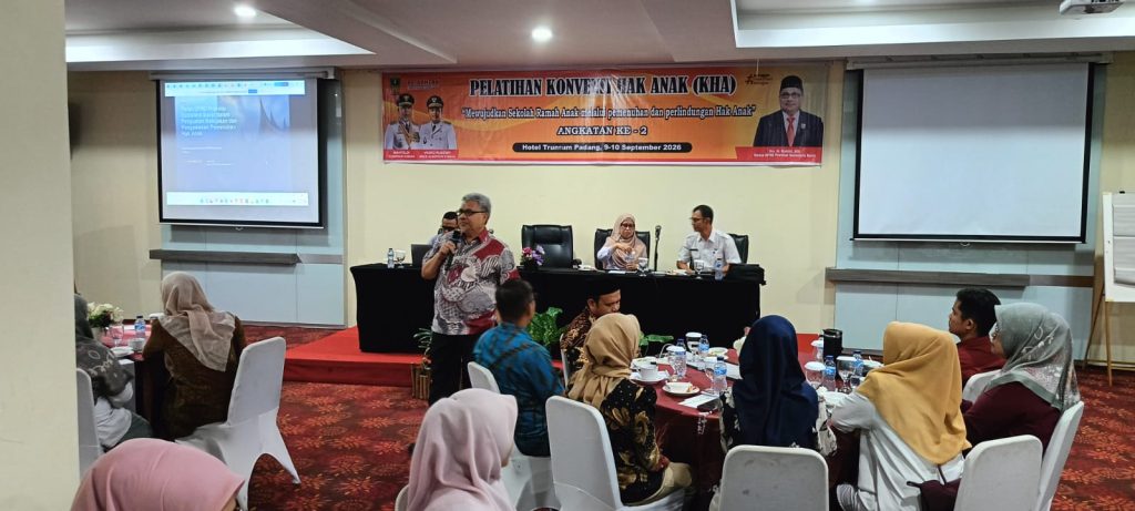 Ketua DPRD Sumatera Barat, Muhidi, menghadiri Pelatihan Konvensi Hak Anak dalam rangka mewujudkan sekolah ramah anak di Padang, Rabu (9/9/2026). (Foto: IST/Novrianto)