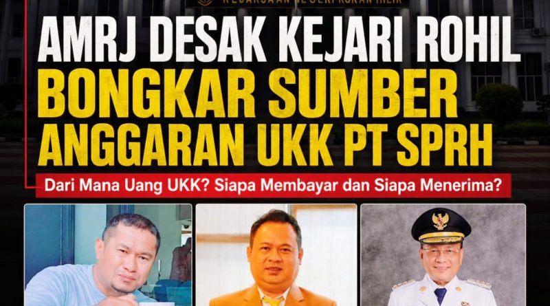 Aliansi Mahasiswa Riau Jakarta (AMRJ) mendesak Kejaksaan Negeri (Kejari) Rokan Hilir untuk menelusuri sumber anggaran pelaksanaan Uji Kelayakan dan Kepatutan (UKK) calon Direksi dan Komisaris PT Sarana Pembangunan Rokan Hilir (Perseroda), Kamis (10/9/2026). (Foto: Ketua Umum AMRJ/Rahmat Pratama)