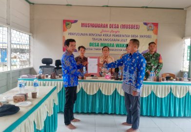 Pemerintah Desa Muara Wakat, Kecamatan Teweh Timur, menggelar Rembuk Stunting sekaligus Musyawarah Desa (Musdes) Penetapan Rencana Kerja Pemerintah Desa (RKPDes) Tahun Anggaran 2027, Kamis (10/9/2026). (Foto: IST/Carli Silitonga)
