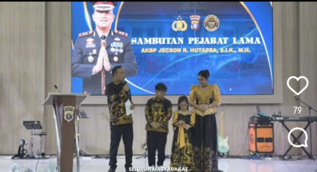 Ketua Komisi II DPRD Kabupaten Barito Utara, H. Taufik Nugraha, S.Kom., menghadiri acara Kenal Pamit Kapolres Barito Utara di Gedung Pertemuan Umum Balai Antang, Muara Teweh, Sabtu (12/9/2026) malam. (Foto: IST/Carli Silitonga)