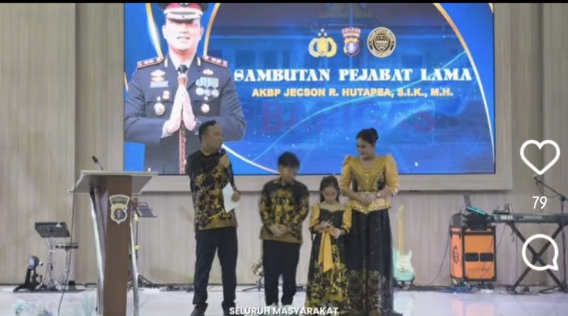 Ketua Komisi II DPRD Kabupaten Barito Utara, H. Taufik Nugraha, S.Kom., menghadiri acara Kenal Pamit Kapolres Barito Utara di Gedung Pertemuan Umum Balai Antang, Muara Teweh, Sabtu (12/9/2026) malam. (Foto: IST/Carli Silitonga)