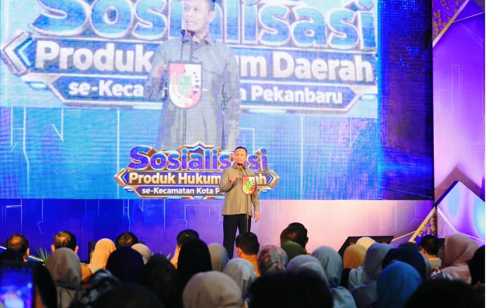 Wali Kota Pekanbaru, Agung Nugroho, saat membuka Sosialisasi Produk Hukum di Rumah Dinas Wali Kota, Senin (21/9/2026). (Foto: Kominfo Kota Pekanbaru)