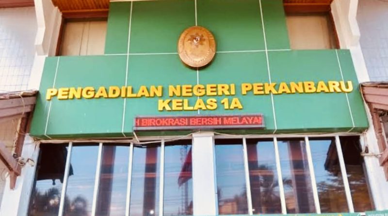 Kantor Pengadilan Negeri Pekanbaru Kelas 1A. (Foto: IST/Rosbinner Hutagaol)