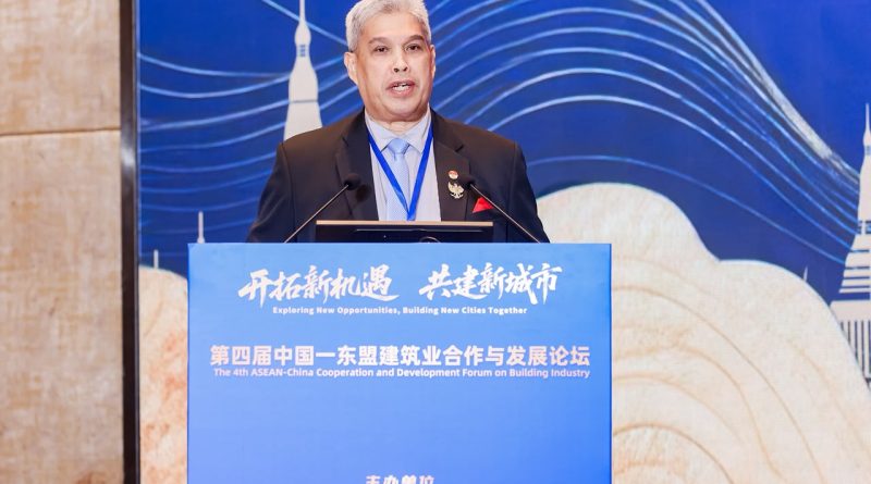 Ketua Lembaga Pengembangan Jasa Konstruksi (LPJK) Indonesia, Insannul Kamil, menjadi pembicara kunci dalam The 4th ASEAN-China Forum on Building Industry di Guangzhou, China, pada 22–23 September 2026. (Foto: ISt/Novrianto)