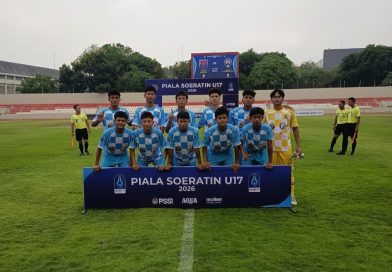 Tim Lahat FC pada pertandingan Piala Soeratin U-17 di Palembang, Sabtu (26/9/2026). (Foto: Heri Susanto)