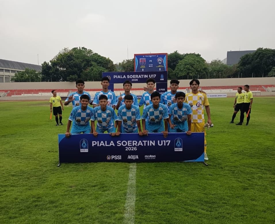Tim Lahat FC pada pertandingan Piala Soeratin U-17 di Palembang, Sabtu (26/9/2026). (Foto: Heri Susanto)