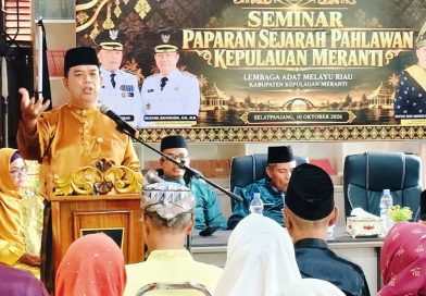 Lembaga Adat Melayu Riau (LAMR) Kabupaten Kepulauan Meranti menggelar Seminar Paparan Sejarah Pahlawan Kepulauan Meranti di Balai Adat LAMR, Sabtu (10/10/2026). (Foto: LAMR Kabupaten Kepulauan Meranti)