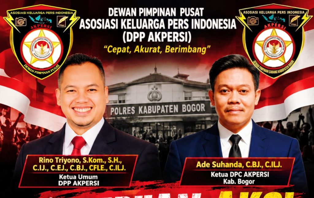 Ketua Umum DPP Asosiasi Keluarga Pers Indonesia (AKPERSI), Rino Triyono, mendesak Polres Kabupaten Bogor untuk mengusut tuntas dugaan tindakan intimidasi terhadap anggotanya, Minggu (11/10/2026). (Foto: DPP AKPERSI)